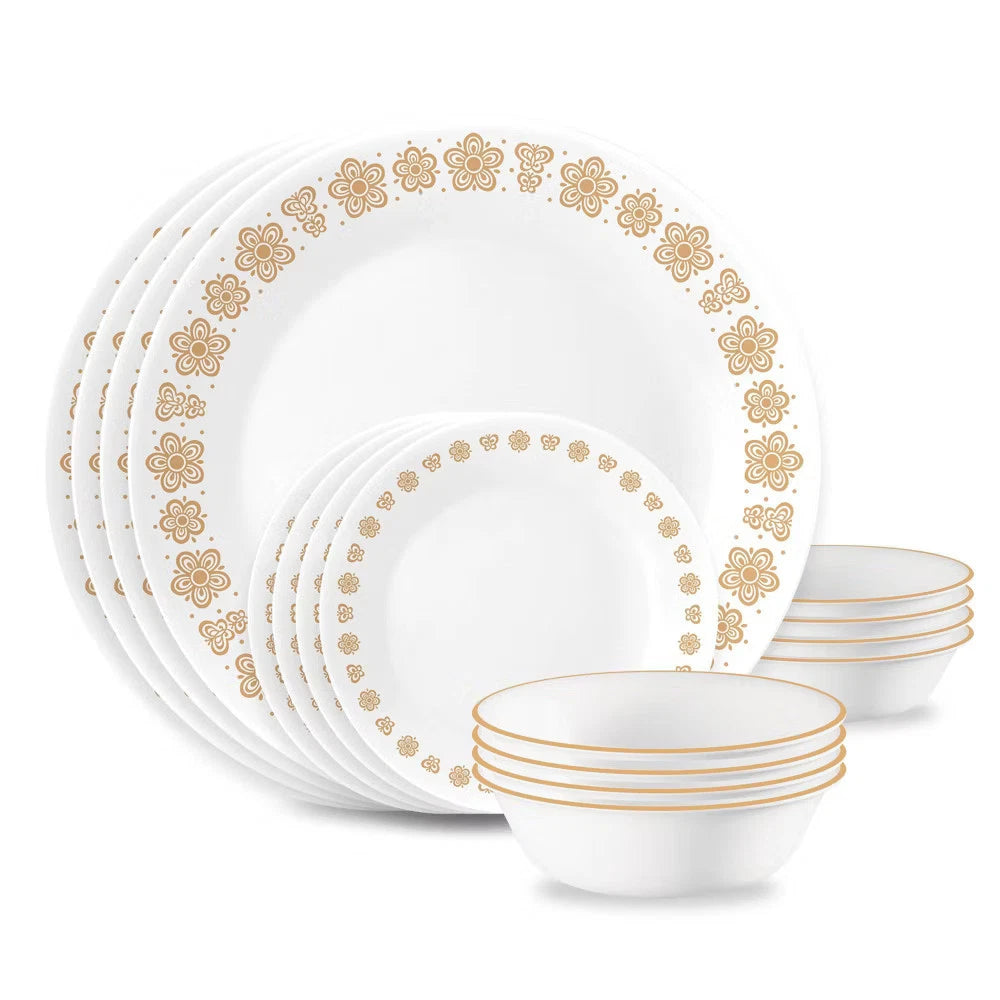 16pc Butterfly Gold Dinnerware Set