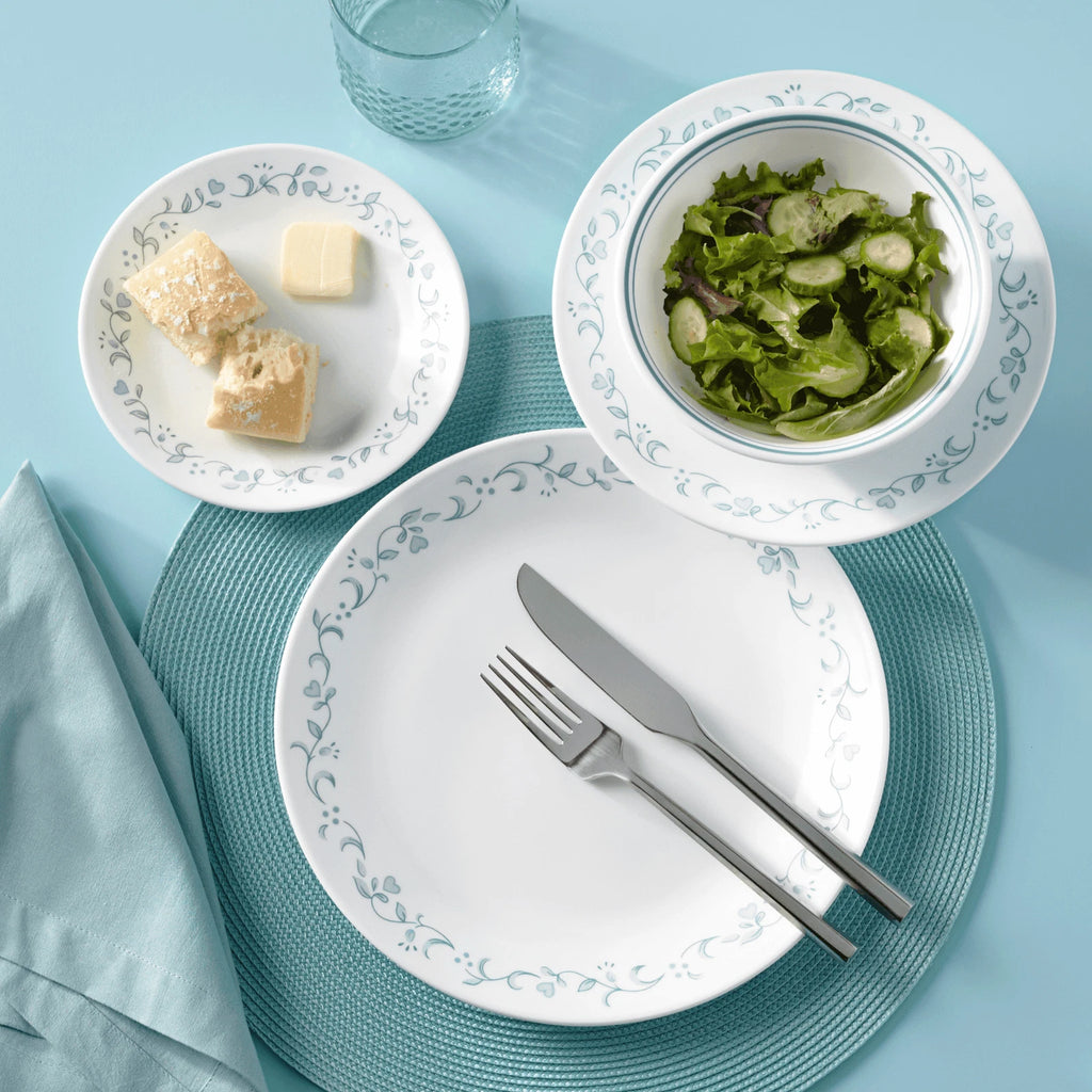Country Cottage 12-Piece Glass Dinnerware Set