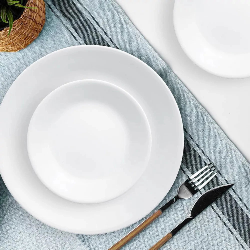16pc Vitrelle Livingware Dinnerware Set Frost White